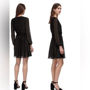 Whistles Eva Gold Fleck Dress